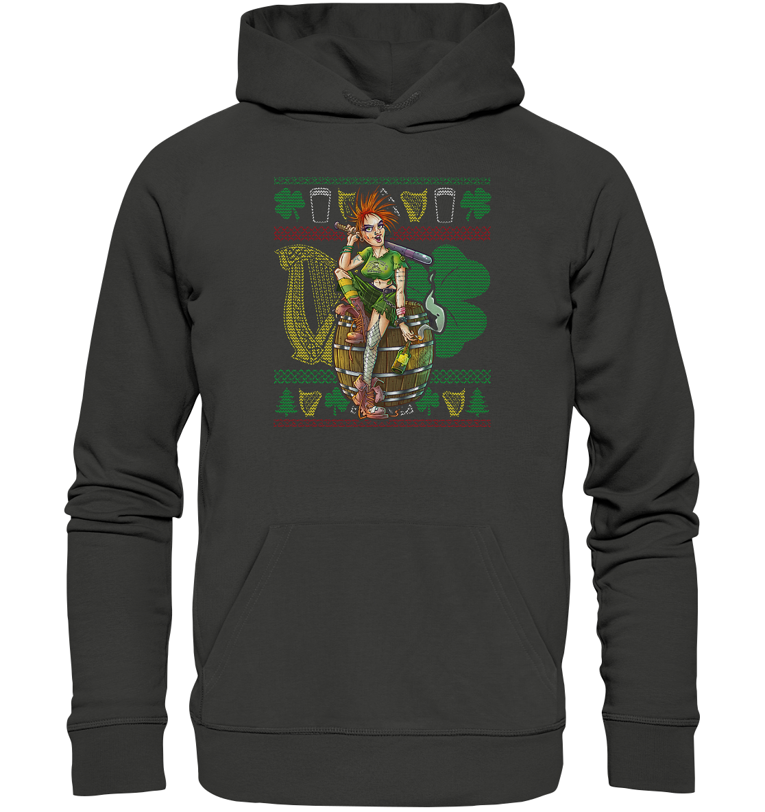 Irish Punk Girl (Christmas) - Premium Unisex Hoodie