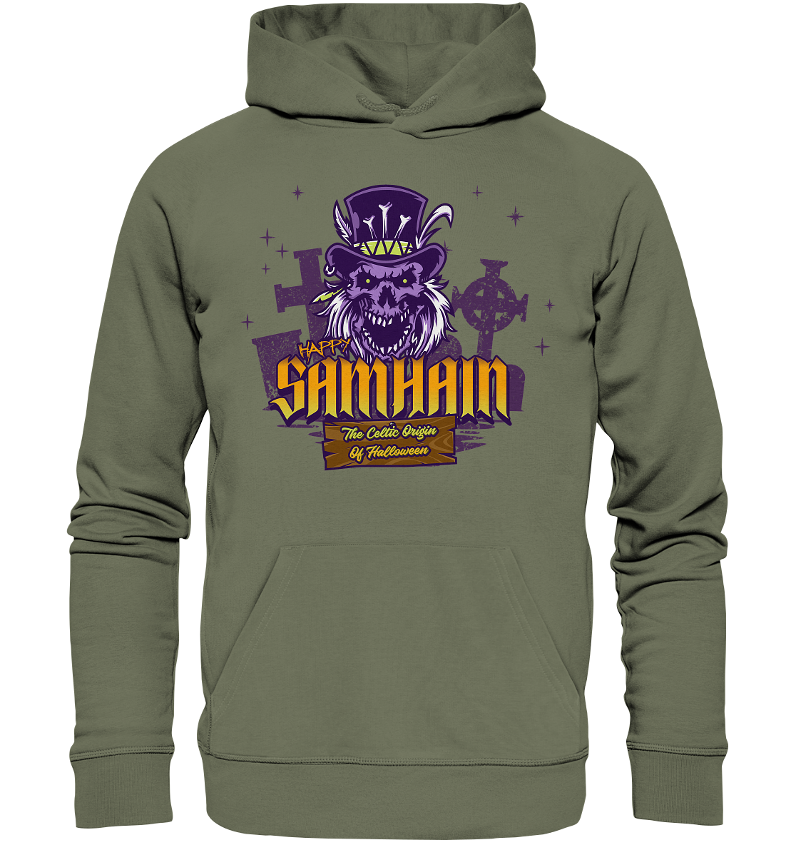 Happy Samhain "The Celtic Origin Of Halloween" - Premium Unisex Hoodie