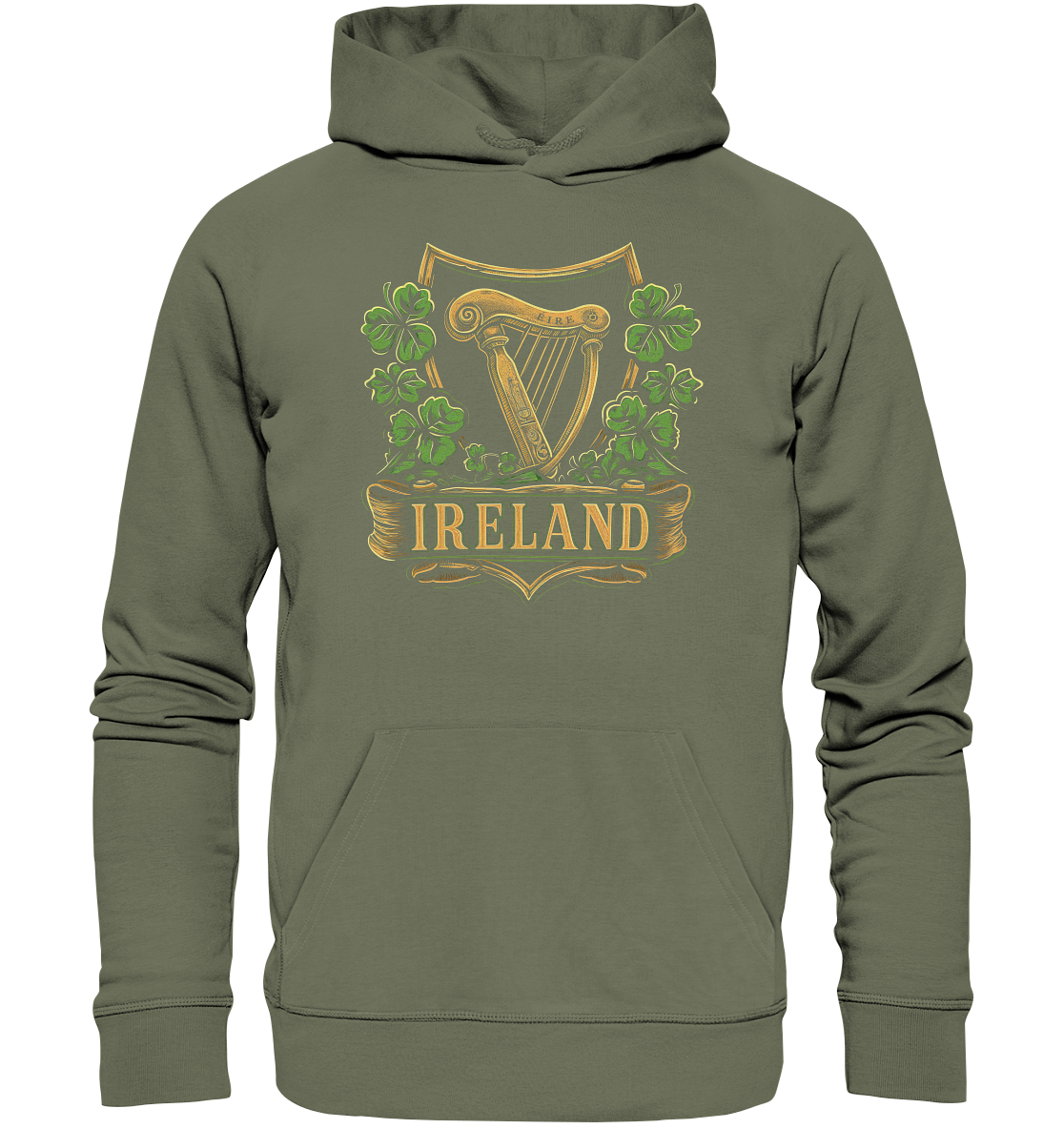 Ireland "Éire / Harp / Shamrock" - Premium Unisex Hoodie