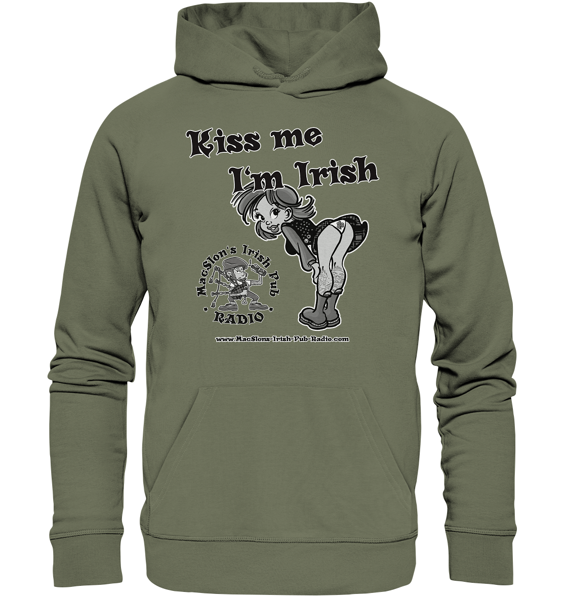 MacSlon's Irish Pub Radio "Kiss Me I'm Irish I"  - Premium Unisex Hoodie