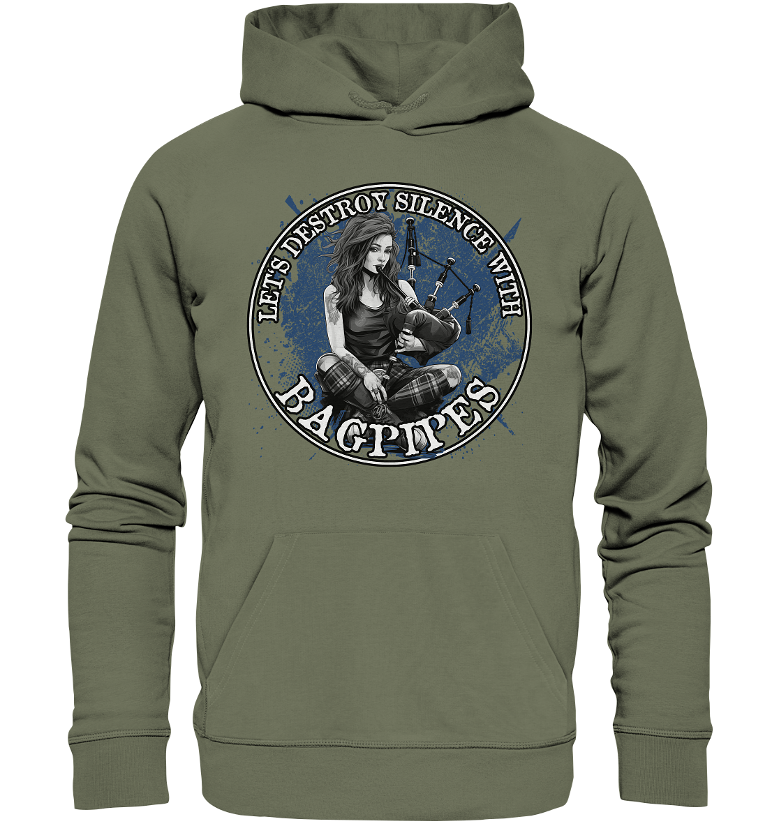 Let's Destroy Silence With "Bagpipes" - Premium Unisex Hoodie