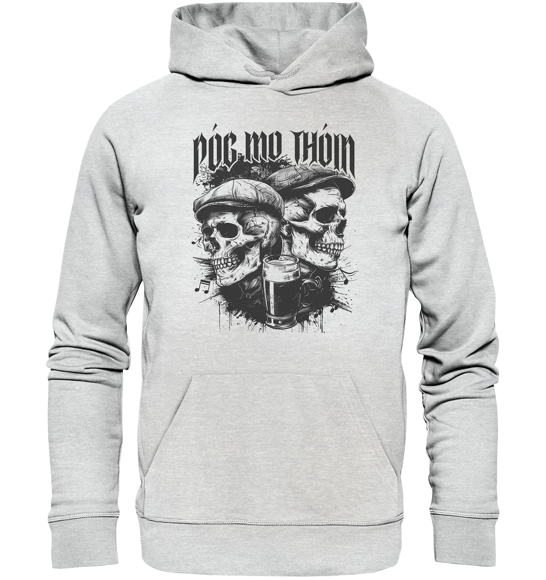 Póg Mo Thóin Streetwear "Two Skulls I" - Premium Unisex Hoodie