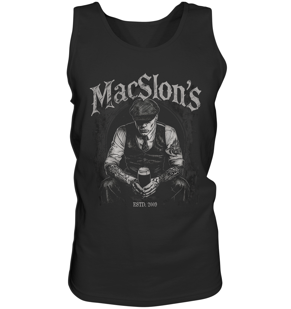 MacSlon's "Estd. 2009 / Drinking Guy I" - Tank-Top