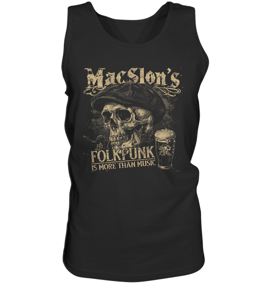 MacSlon's "Folkpunk Is More Than Music / Flatcap-Skull" - Tank-Top