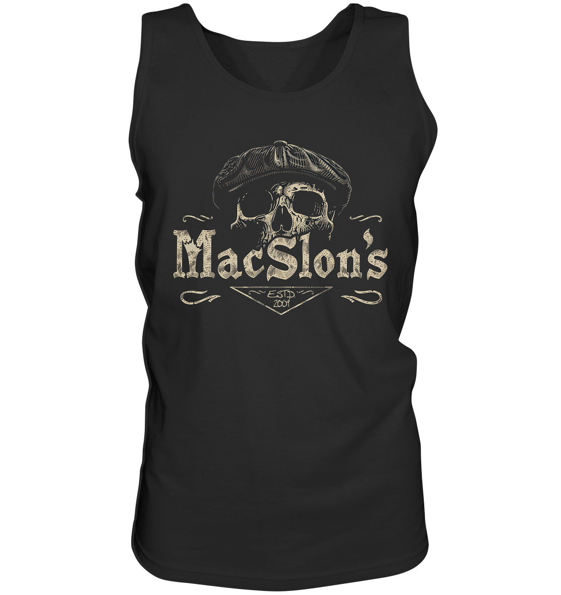 MacSlon's "Estd. 2009 / Flatcap-Skull XIV" - Tank-Top