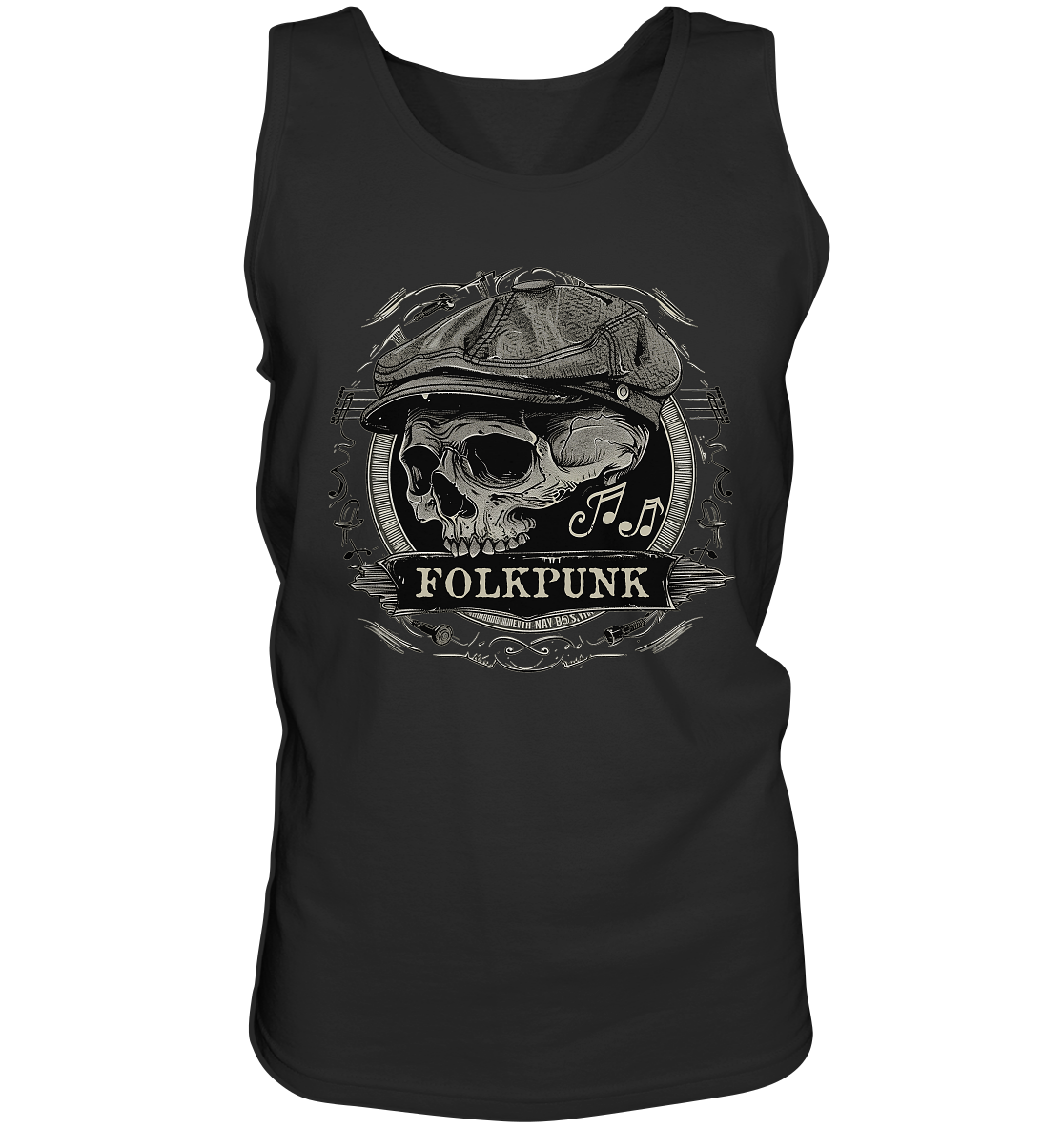 Folkpunk "Flatcap-Skull II"  - Tank-Top