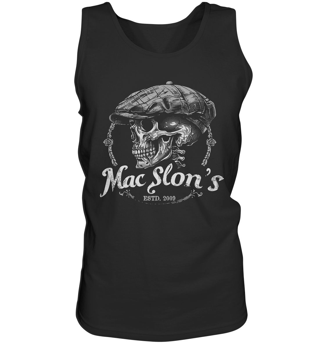 MacSlon's "Estd. 2009 / Flatcap-Skull VII" - Tank-Top