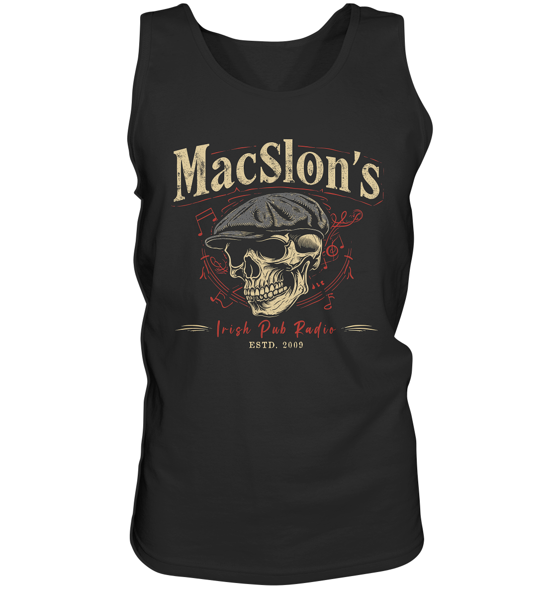 MacSlon's Irish Pub Radio "Estd. 2009 / Flatcap-Skull I" - Tank-Top