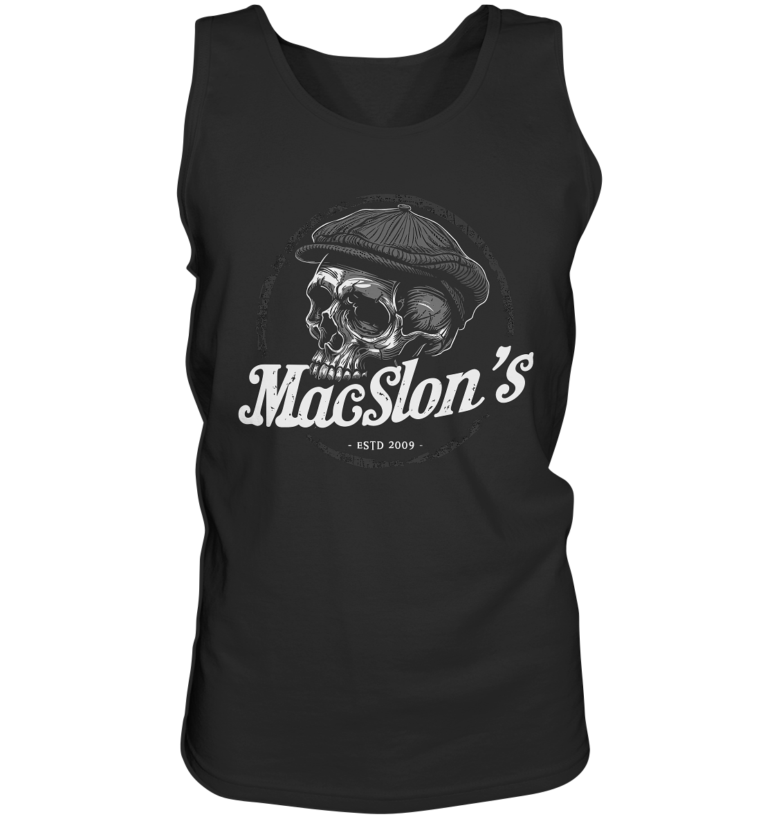 MacSlon's "Estd. 2009 / Flatcap-Skull II" - Tank-Top