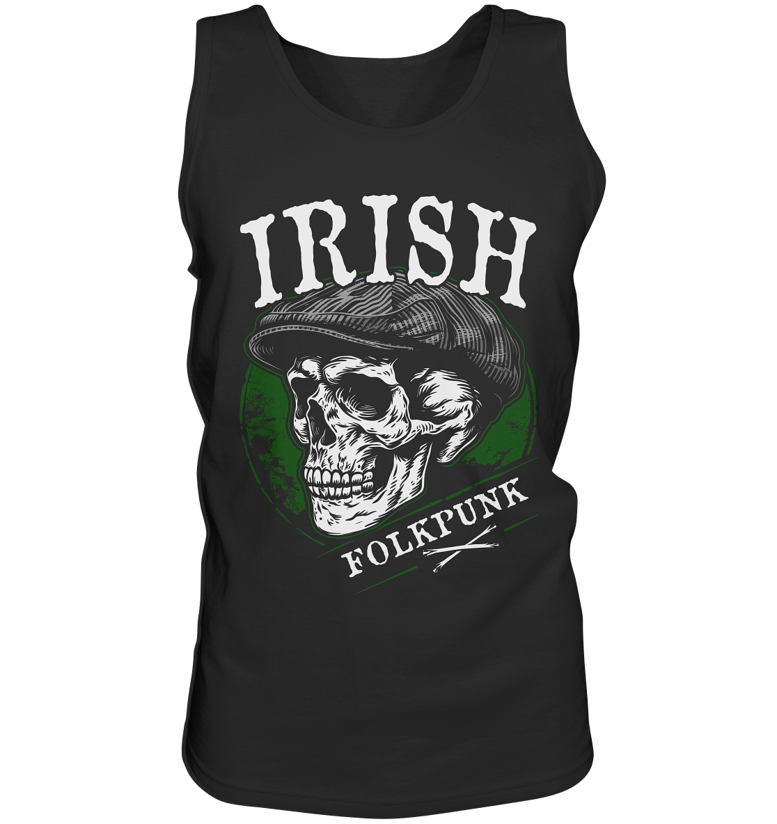 Irish Folkpunk "Flatcap-Skull I" - Tank-Top