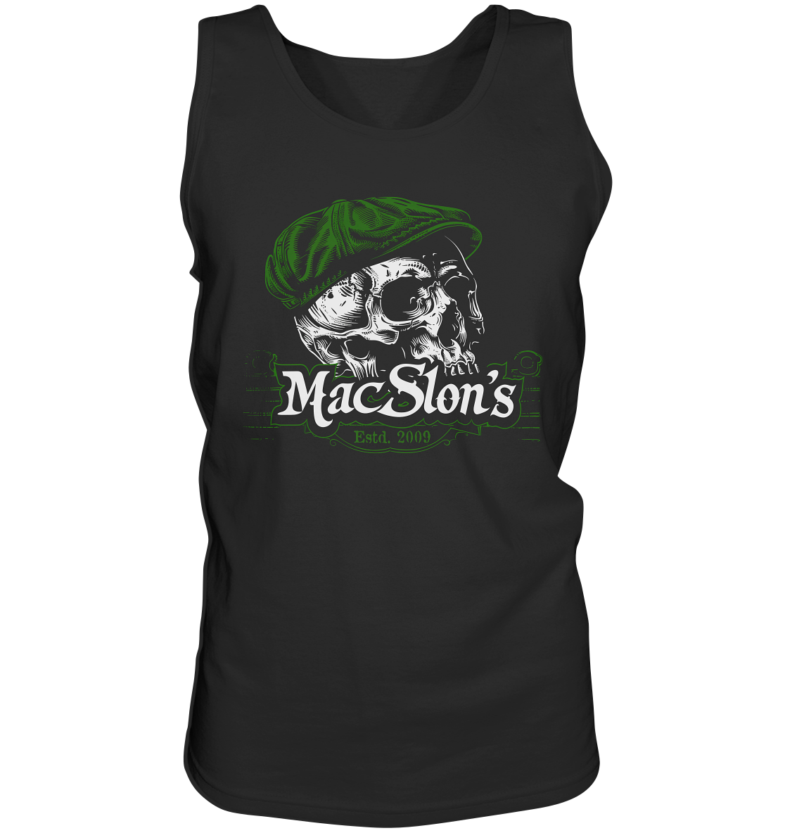 MacSlon's "Estd. 2009 / Flatcap-Skull V" - Tank-Top