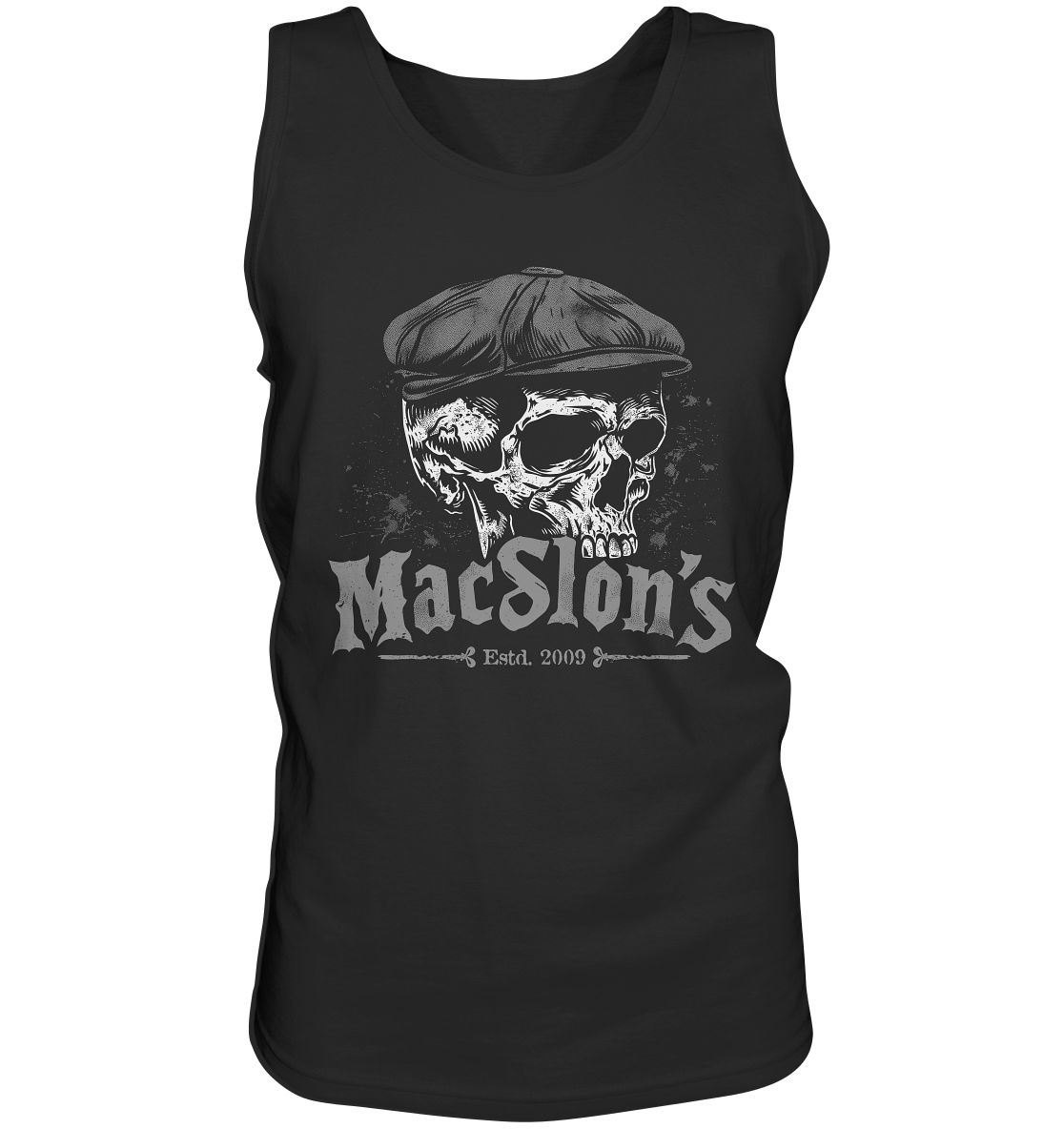 MacSlon's "Estd. 2009 / Flatcap-Skull IV" - Tank-Top