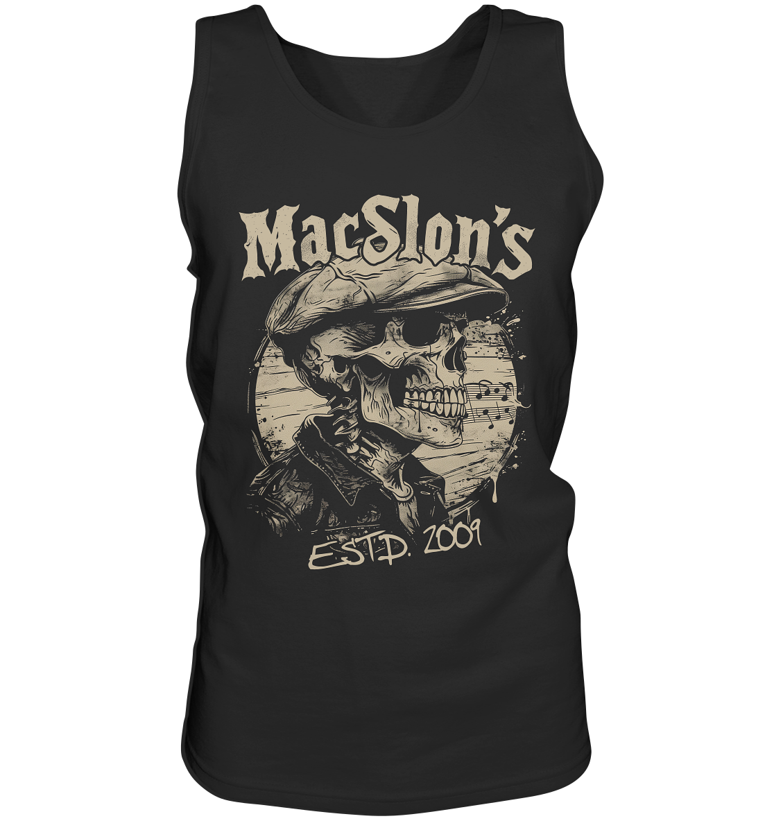 MacSlon's "Estd. 2009 / Flatcap-Skull XIII"  - Tank-Top