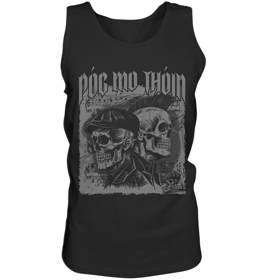 Póg Mo Thóin Streetwear "Flatcap & Mohawk Skulls I" - Tank-Top