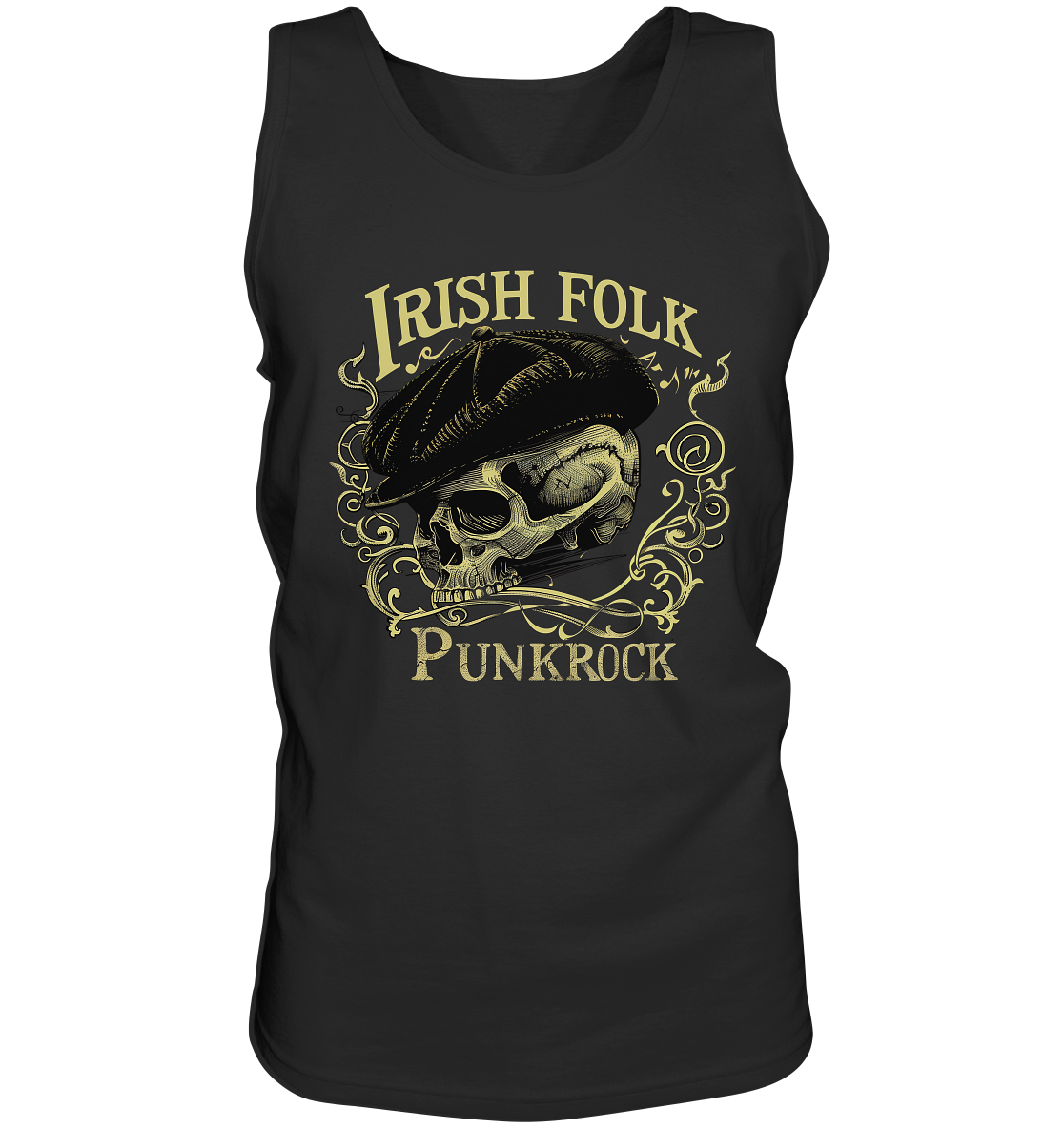 Irish Folk Punkrock "Flatcap-Skull I" - Tank-Top