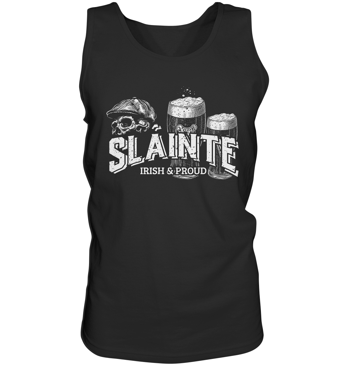 Sláinte "Irish & Proud / Flatcap-Skull I" - Tank-Top