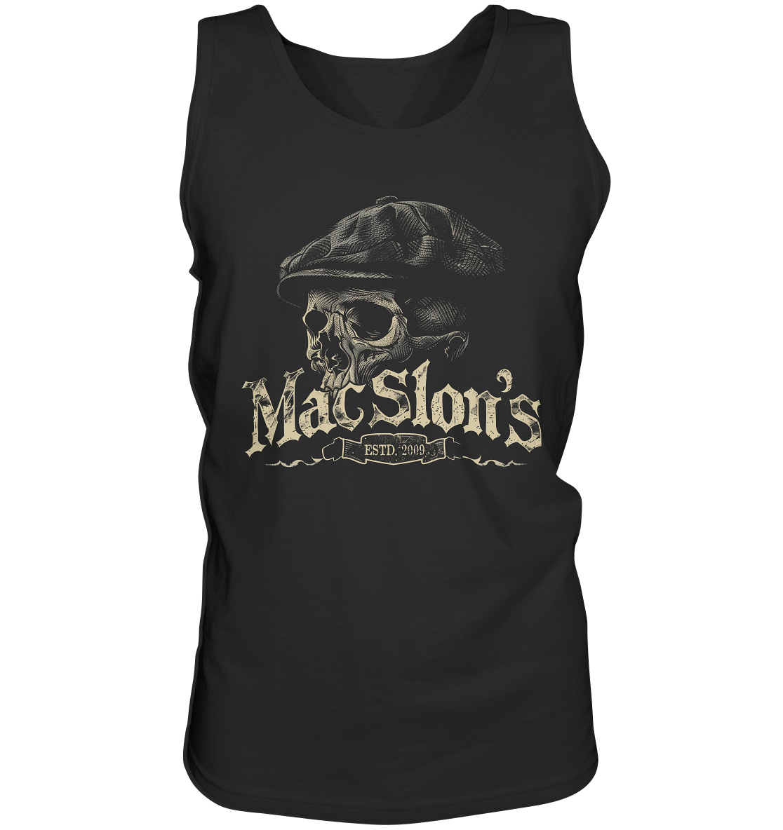 MacSlon's "Estd. 2009 / Flatcap-Skull XII" - Tank-Top