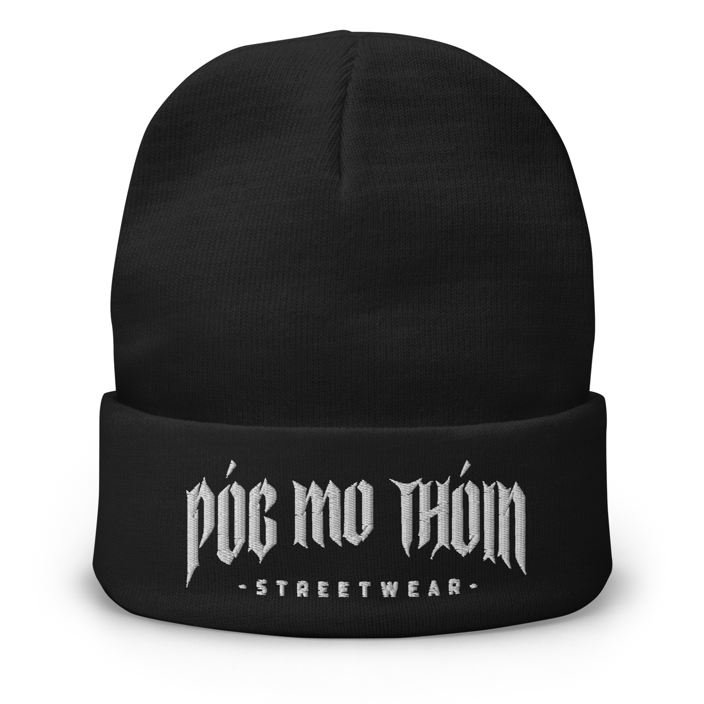 Póg Mo Thóin Streetwear "Logo" (Hochwertiger Stick) - Bestickte Beanie