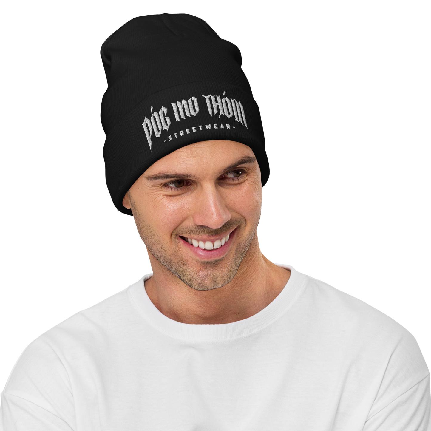 Póg Mo Thóin Streetwear "Logo" (Hochwertiger Stick) - Bestickte Beanie