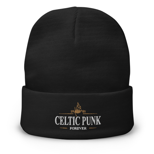 Celtic Punk "Forever" (Hochwertiger Stick) - Bestickte Beanie