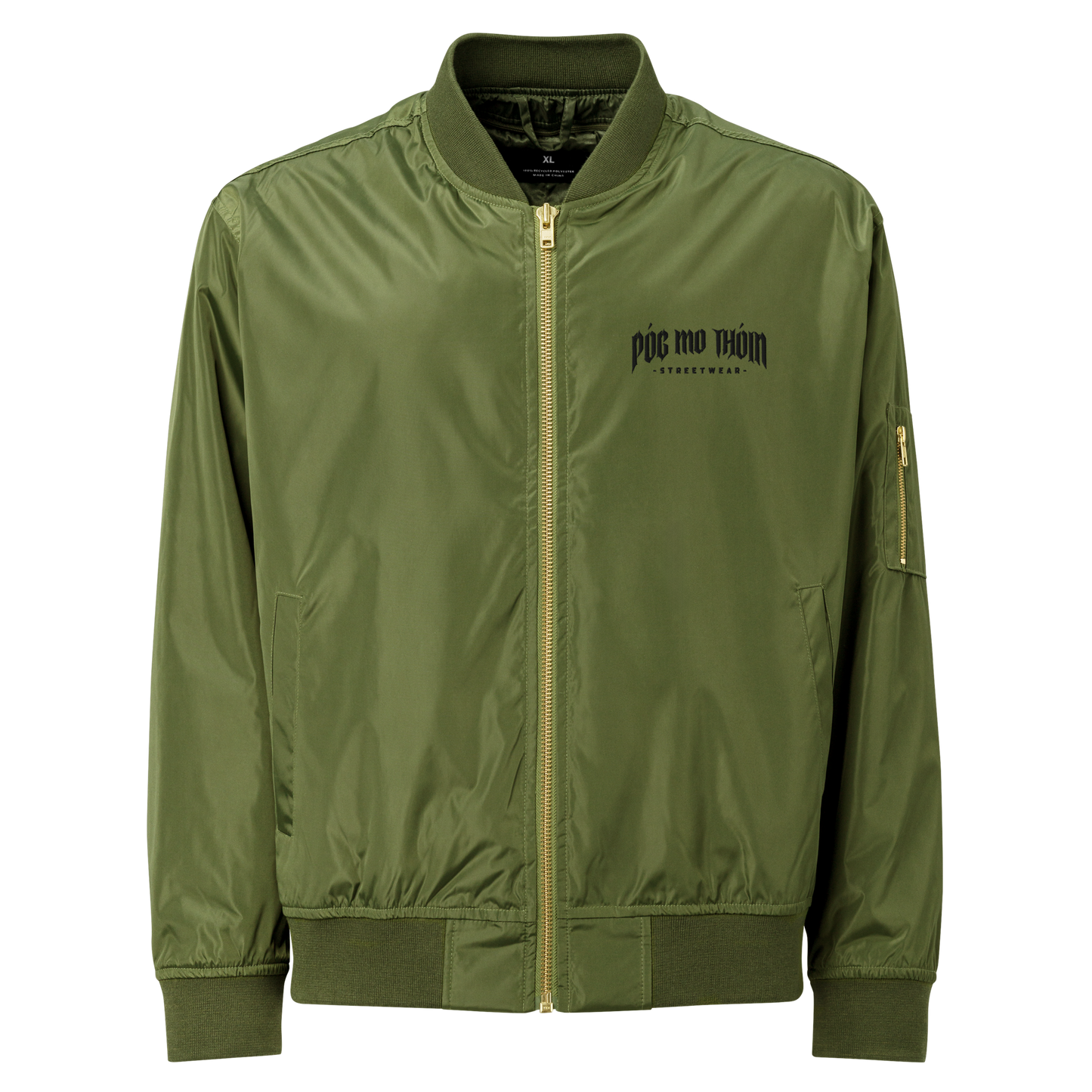 Póg Mo Thóin Streetwear "Logo" (Hochwertiger Stick) - Premium Recycelte Bomberjacke II