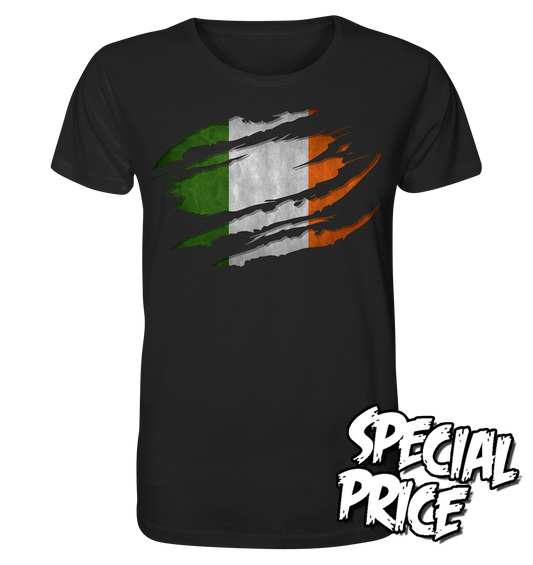 Ireland "Flag Scratch" - Organic Shirt (Größe L)