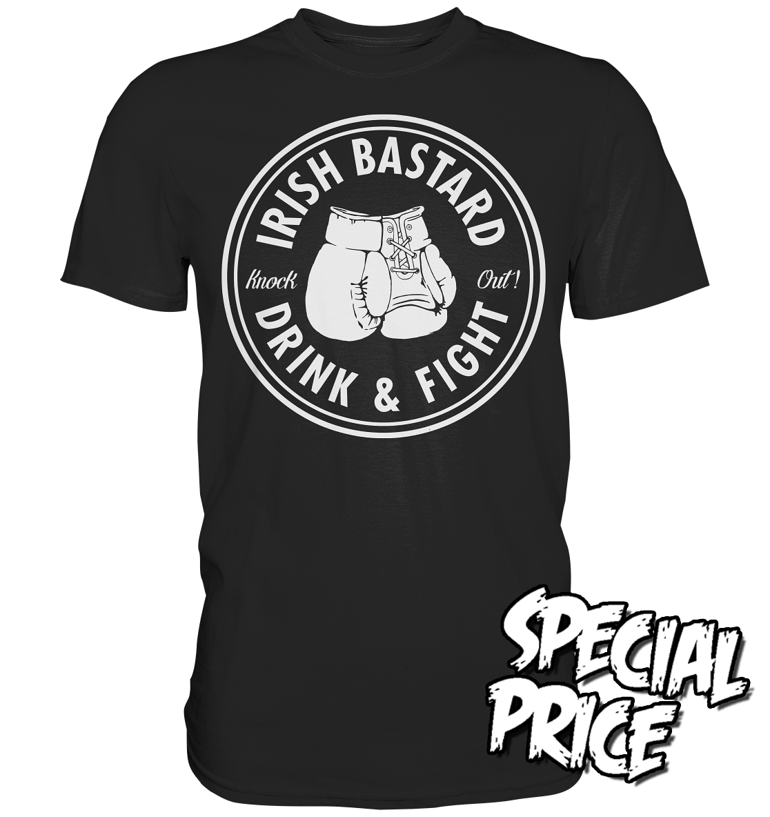 Irish Bastard "Drink & Fight" - Premium Shirt (Größe M)