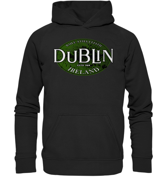 Dublin "Ireland / Baile Átha Cliath / Estd 988" - Basic Unisex Hoodie