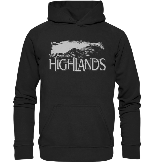 "My Heart's In The Highlands" - Basic Unisex Hoodie