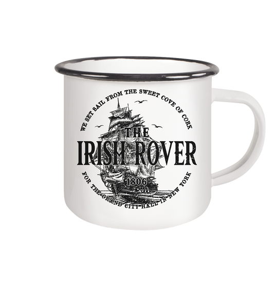 "The Irish Rover" - Emaille Tasse (Black)