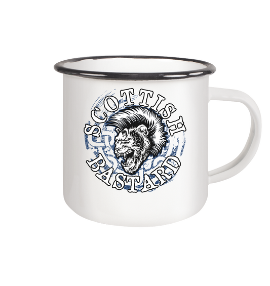 "Scottish Bastard" - Emaille Tasse (Black)