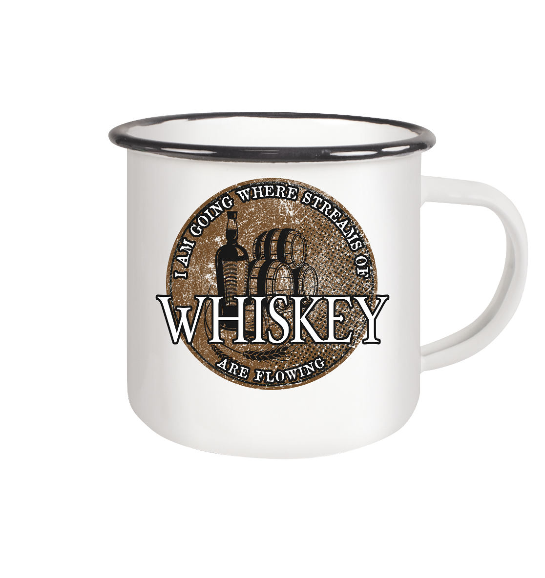 Streams Of Whiskey - Emaille Tasse (Black)