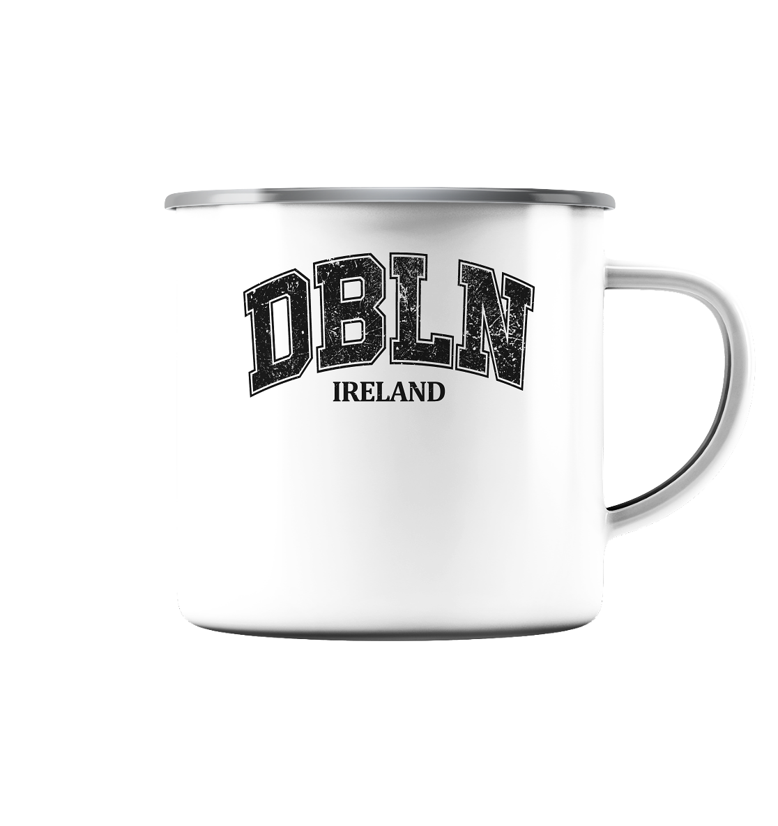 DBLN "Ireland" - Emaille Tasse (Silber)