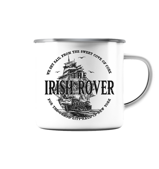 "The Irish Rover" - Emaille Tasse (Silber)