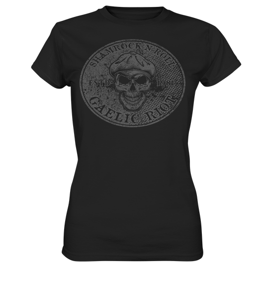 Shamrock And Roll "Skull / Gaelic Riot" - Ladies Premium Shirt