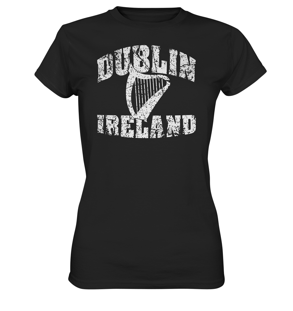 Dublin Ireland Harp - Ladies Premium Shirt