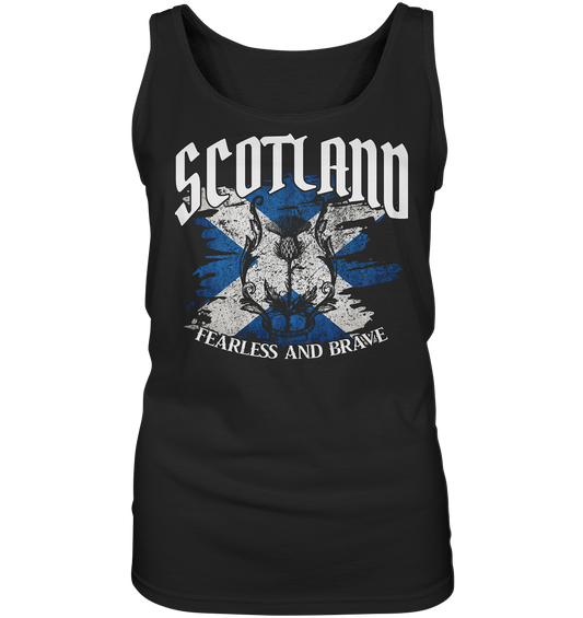 Scotland "Fearless and Brave / Splatter" - Ladies Tank-Top