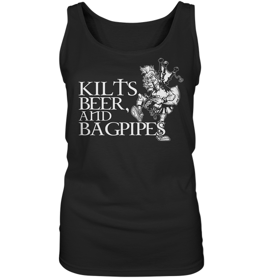 Kilts, Beer & Bagpipes - Ladies Tank-Top