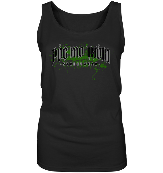 Póg Mo Thóin Streetwear "Splatter Logo" - Ladies Tank-Top