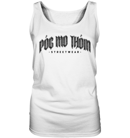 Póg Mo Thóin Streetwear "Black Logo" - Ladies Tank-Top