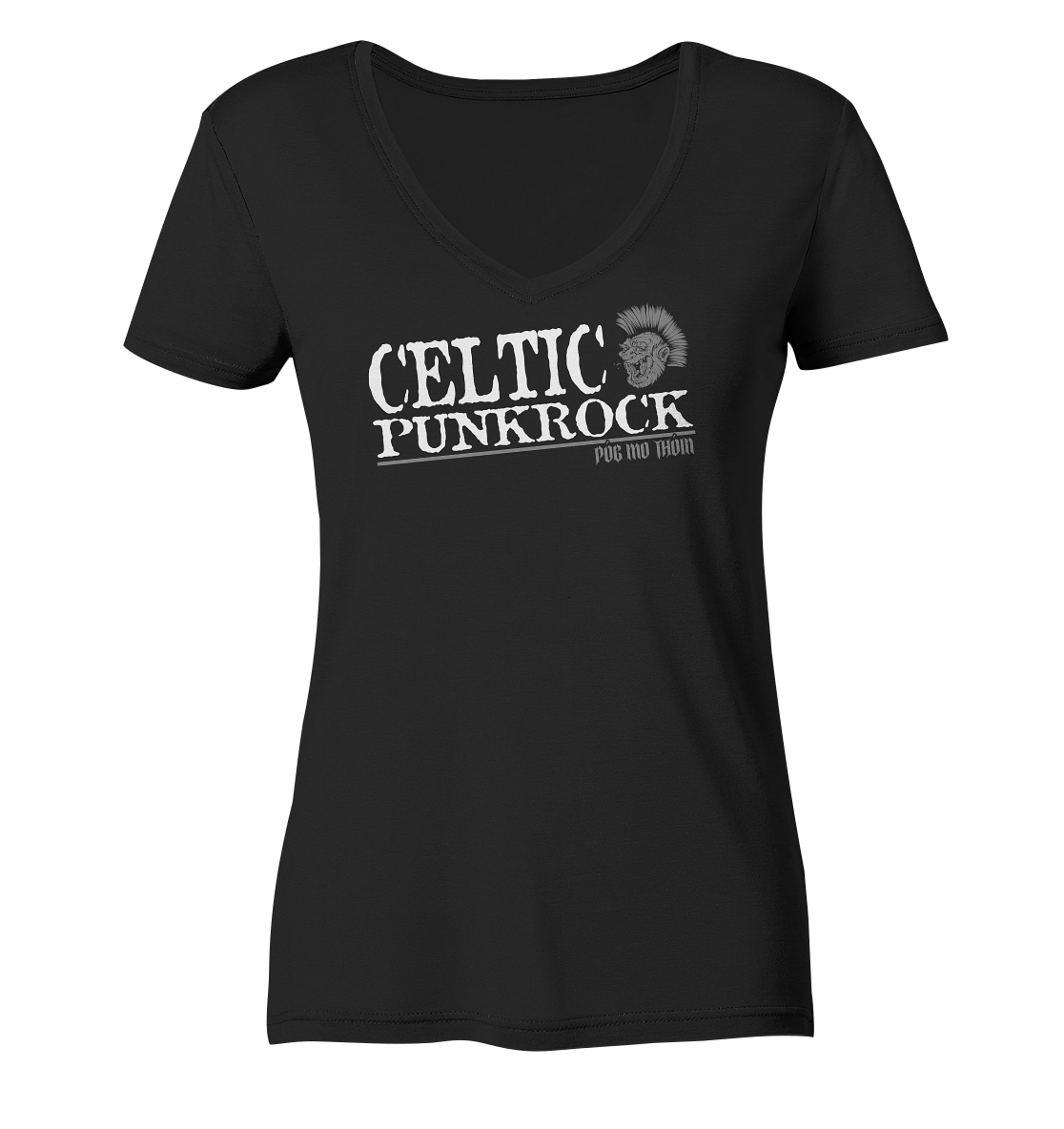 Póg Mo Thóin Streetwear "Celtic Punkrock" - Ladies V-Neck Shirt