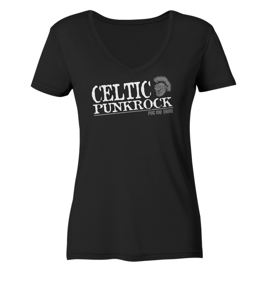 Póg Mo Thóin Streetwear "Celtic Punkrock" - Ladies V-Neck Shirt