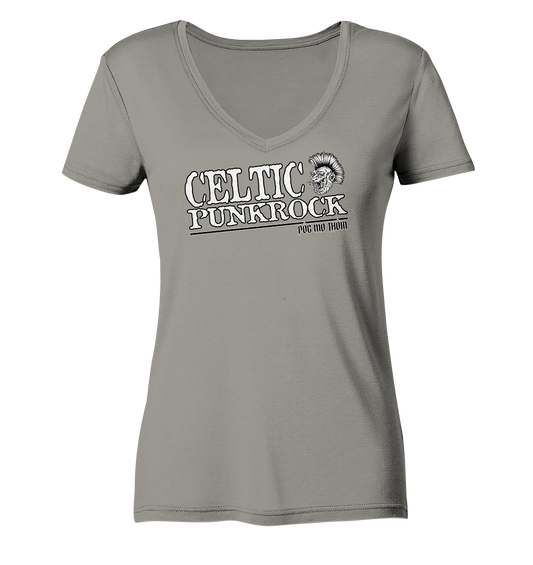 Póg Mo Thóin Streetwear "Celtic Punkrock" - Ladies V-Neck Shirt