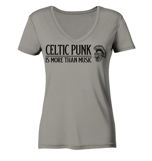 Celtic Punk "Is More Than Music" - Ladies V-Neck Shirt