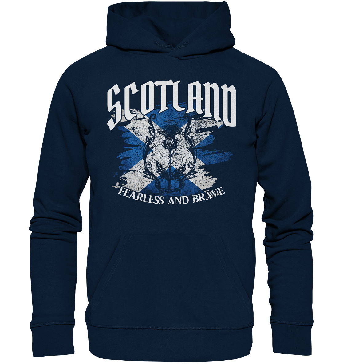 Scotland "Fearless and Brave / Splatter" - Organic Hoodie