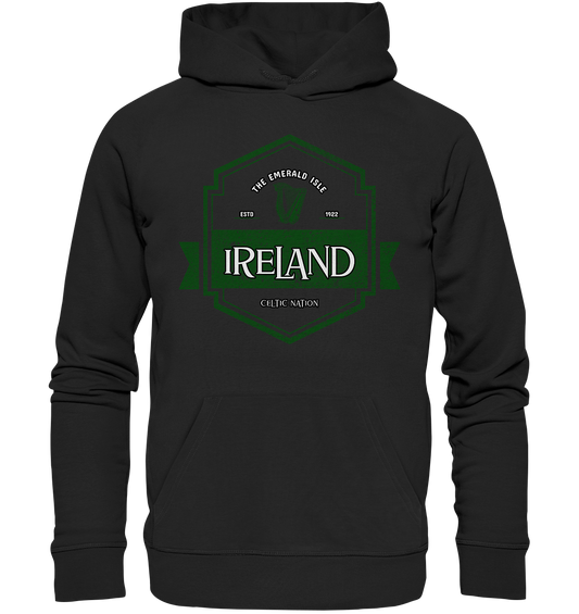 Ireland "The Emerald Isle / Celtic Nation" - Organic Hoodie