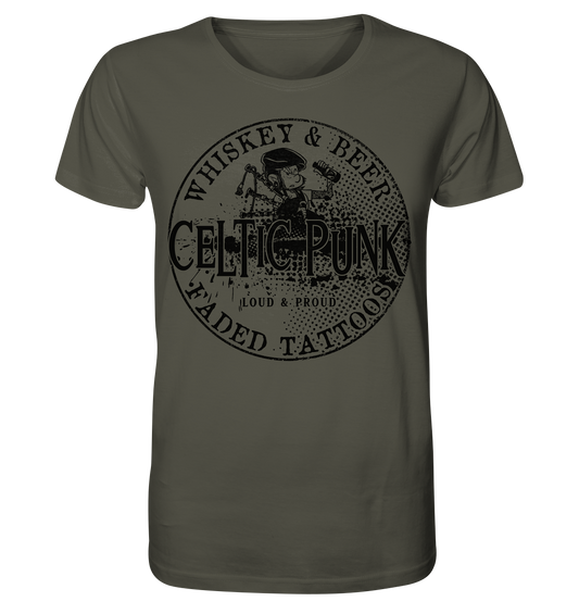 Celtic Punk "Whiskey, Beer & Faded Tattoos" - Organic Shirt