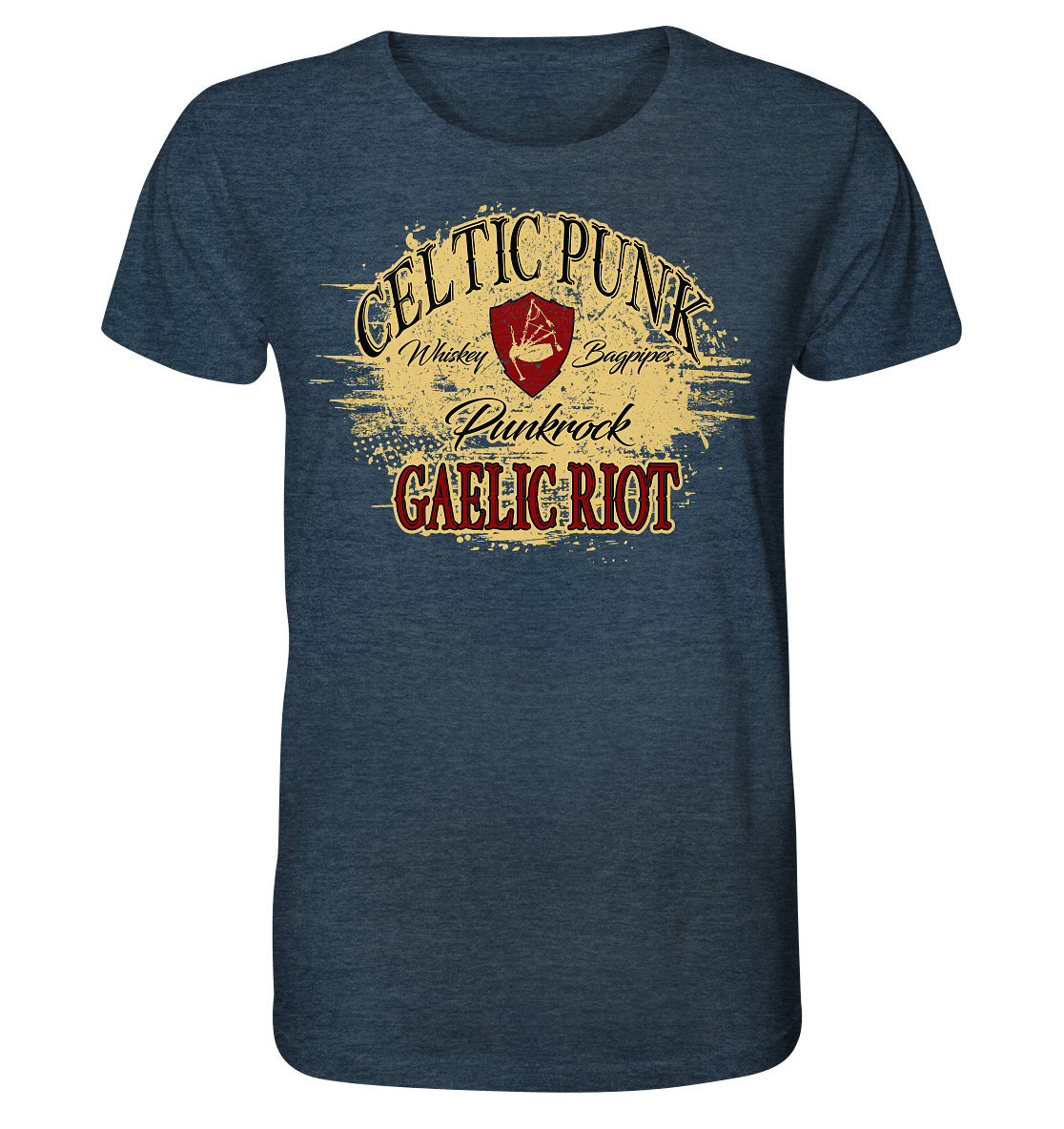 Celtic Punk "Gaelic Riot" - Organic Shirt (meliert)