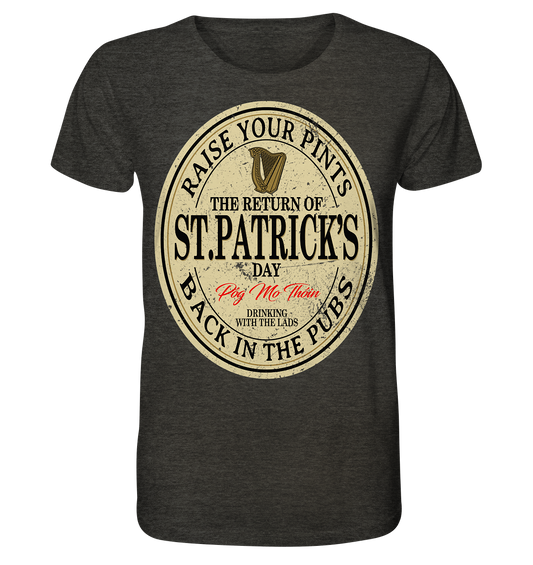 The Return Of St.Patrick's Day - Organic Shirt (meliert)