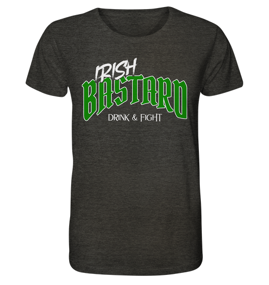 Irish Bastard "Drink & Fight" - Organic Shirt (meliert)